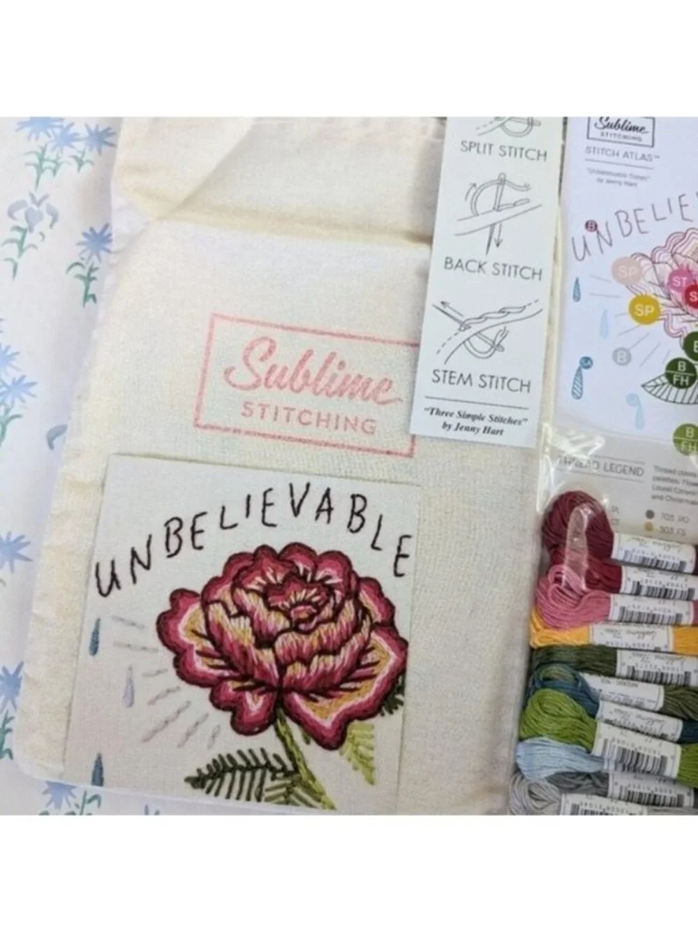Sublime Stitching Unbelievable Times Embroidery Kit NEW Floral Cross Stitch DIY